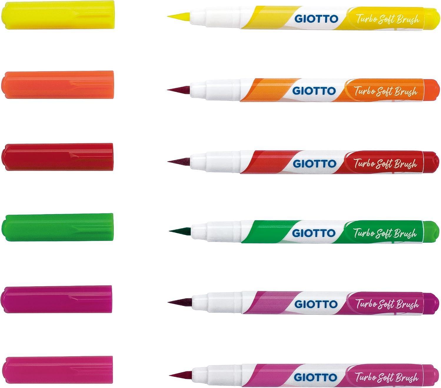 giotto giotto pennarelli turbo soft brush fluo conf. da 10 pz - foto 2