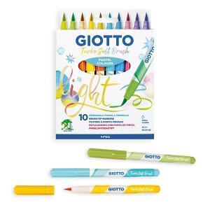 Turbo soft brush pastel pennarelli punta pennello 10 colori conf. 10