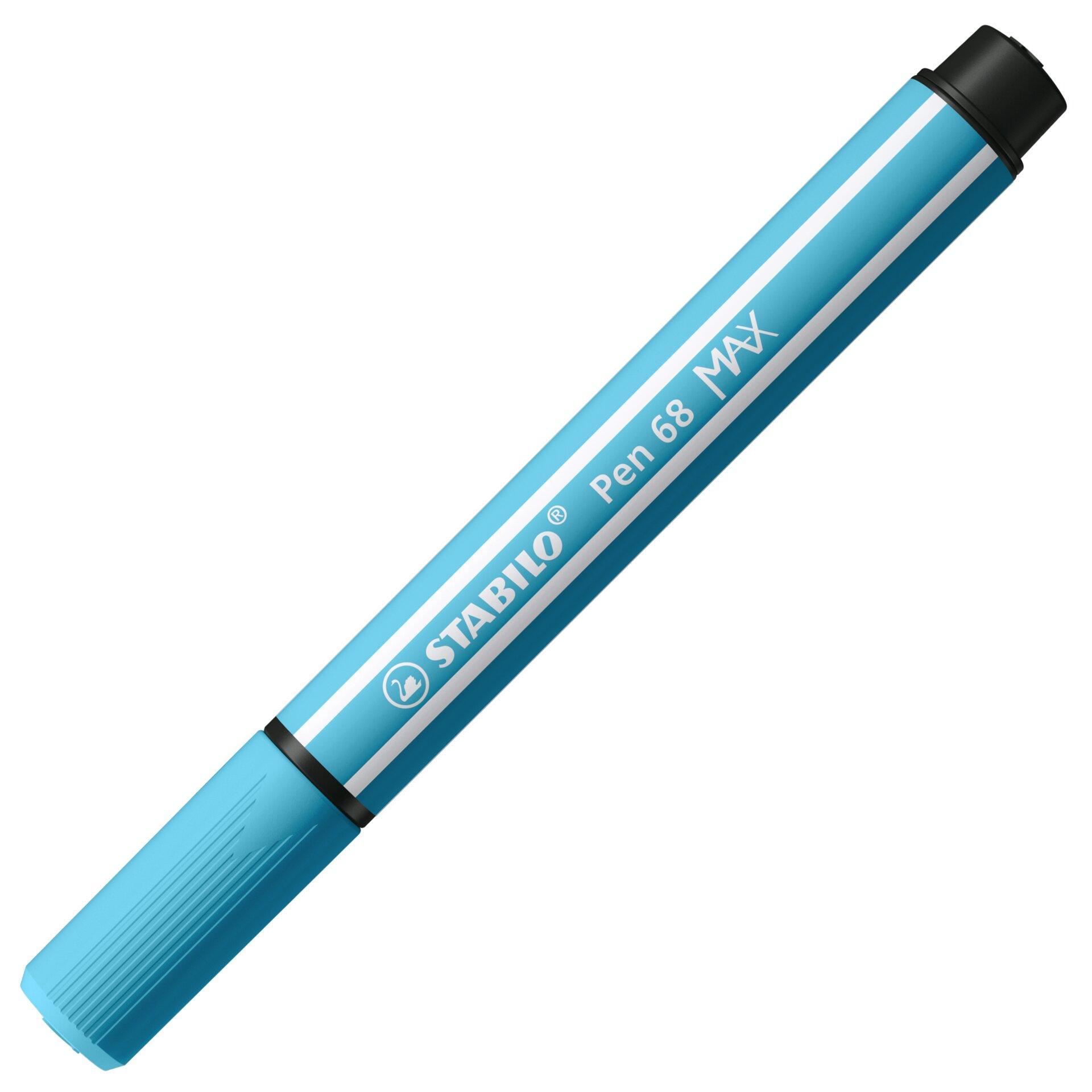 stabilo stabilo pen 68 max pennarello punta a scalpello azzurro 5 pz - foto 1 stabilo stabilo pen 68 max pennarello punta a scalpello azzurro 5 pz - foto 1