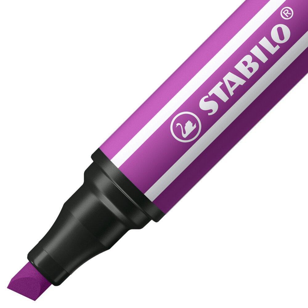 stabilo stabilo pen 68 max pennarello punta a scalpello lilla  5 pz - foto 2