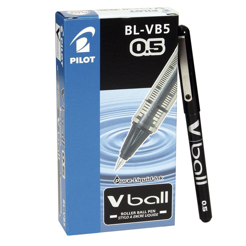 pilot pilot v-ball 05 roller inchiostro liquido nero 0.5 mm confezione 12 pezzi - foto 1