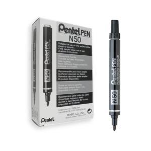 Marcatore permanente n50 punta tonda nero 12 pz