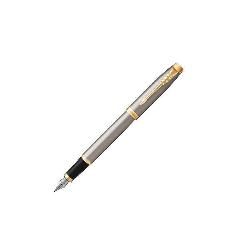 parker parker stilografica im brushed metal gt punta m blu - foto 1 parker parker stilografica im brushed metal gt punta m blu - foto 1