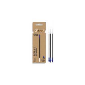 Cristal re'new refill penna a sfera blu 1.0 mm 3 pezzi