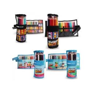 Astuccio rotolo 24 pastelli + 1 matita stumble guys colori assortiti