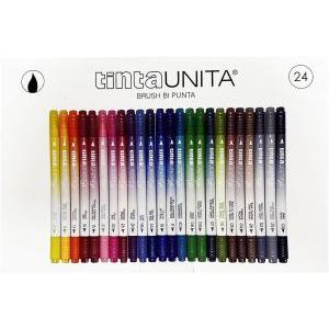 Pennarello brush bipunta 24 colori
