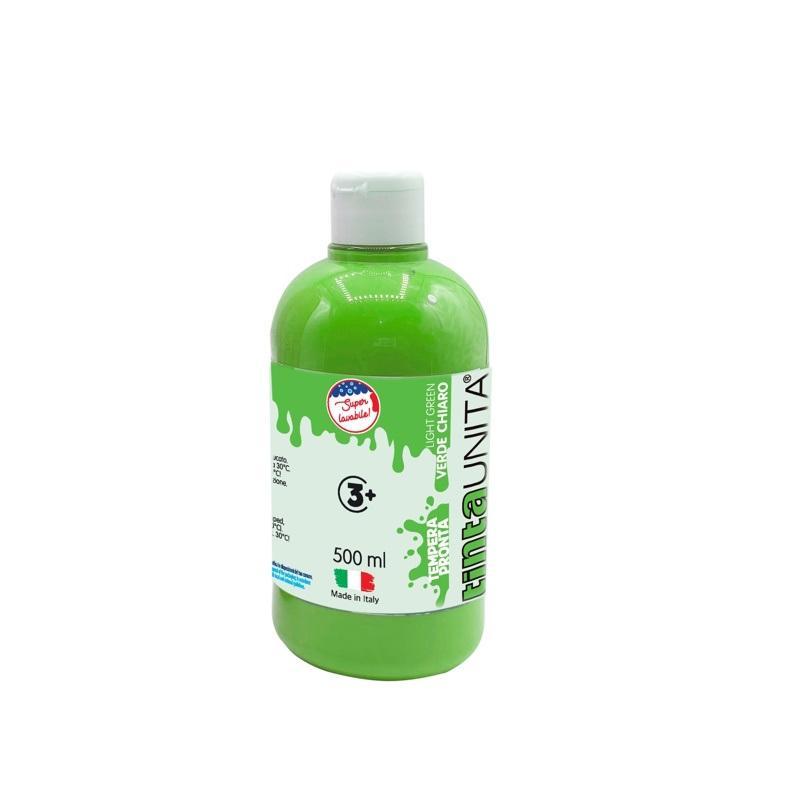 tinta unita tinta unita tempera pronta 500 ml verde chiaro - foto 1