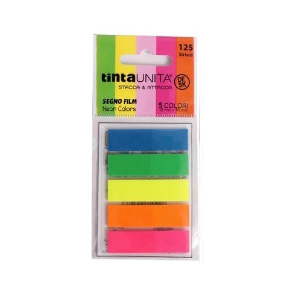 tinta unita tinta unita index memo desk segnapagina12x45 neon 125 strisce - foto 1
