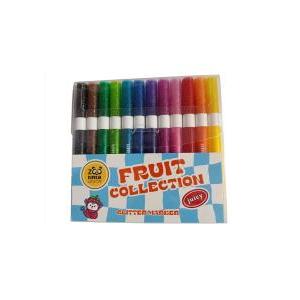 Zoo set marker glitter 12 colori