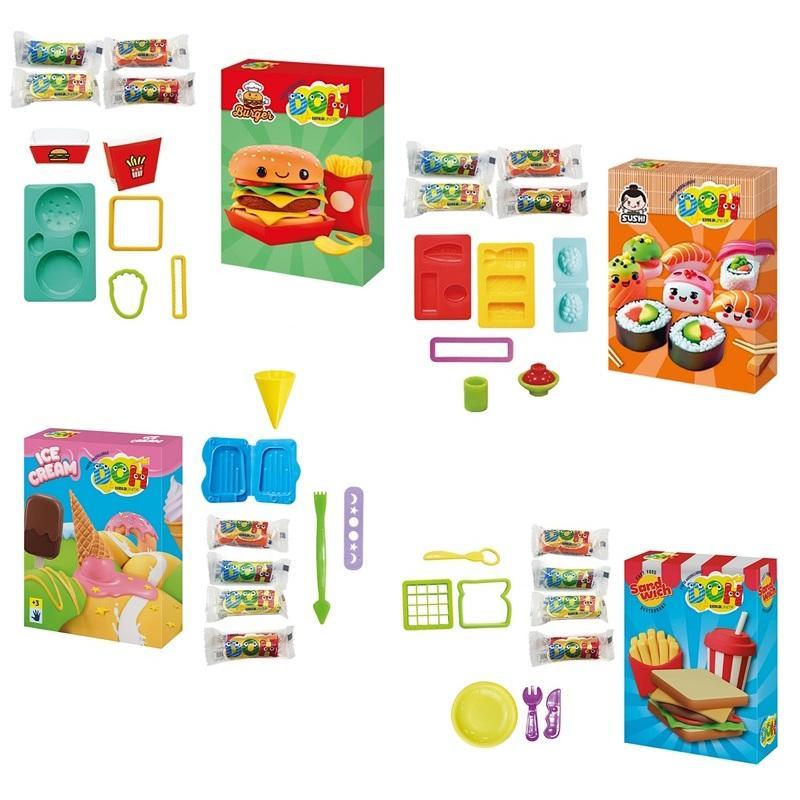 tinta unita tinta unita doh set food market pasta modellabile - foto 1