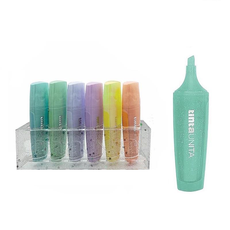 tinta unita tinta unita evidenziatore glitter pastel palette set 6 colori - foto 1 tinta unita tinta unita evidenziatore glitter pastel palette set 6 colori - foto 1