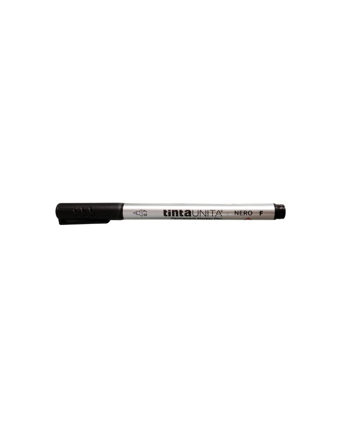 tinta unita tinta unita marcatore permanent marker p.fine 0.7 nero 12 pezzi - foto 1